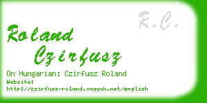 roland czirfusz business card
